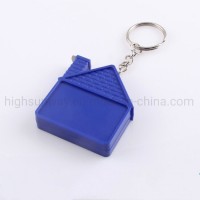 House Shape Mini Steel Tape Measure with Keychain 1m